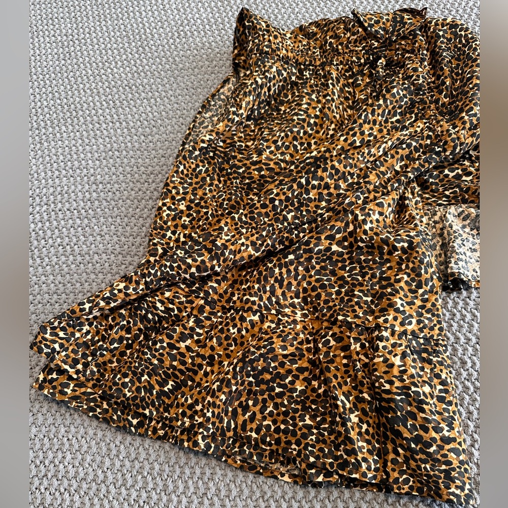 Old Navy Leopard Print Midi Dress in Brown and Black - Picture 12 of 14